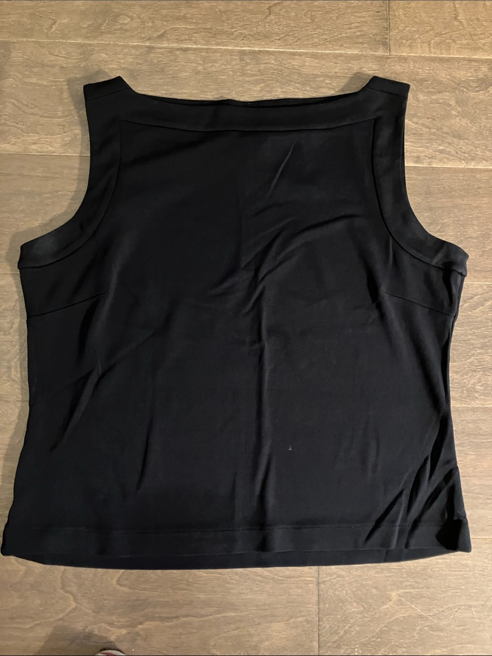 Ann Taylor Black Sleeveless Square-Neck Tank Top